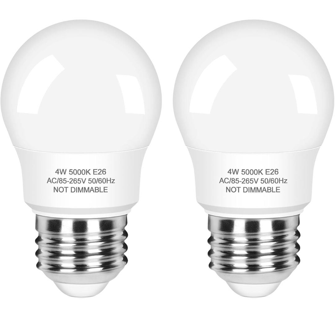2-Pack Brightever 4W LED A15 Refrigerator Light Bulb