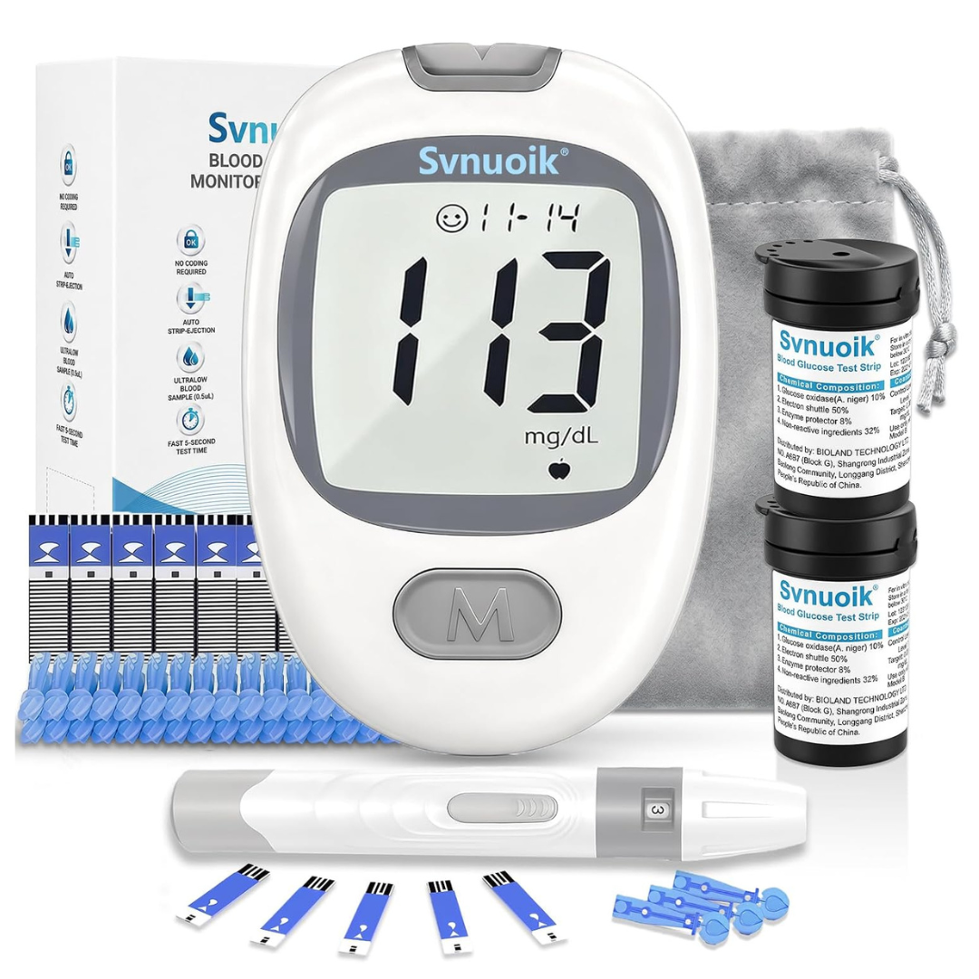 Svnuoik G-430 Glucose Monitor Kit With 100 Test Strips
