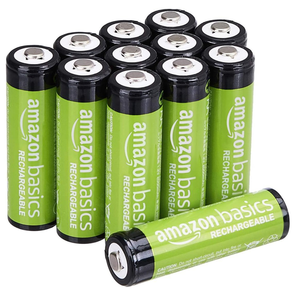 12-Count Amazon Basics AA 2,000 MAh Rechargeable Batteries