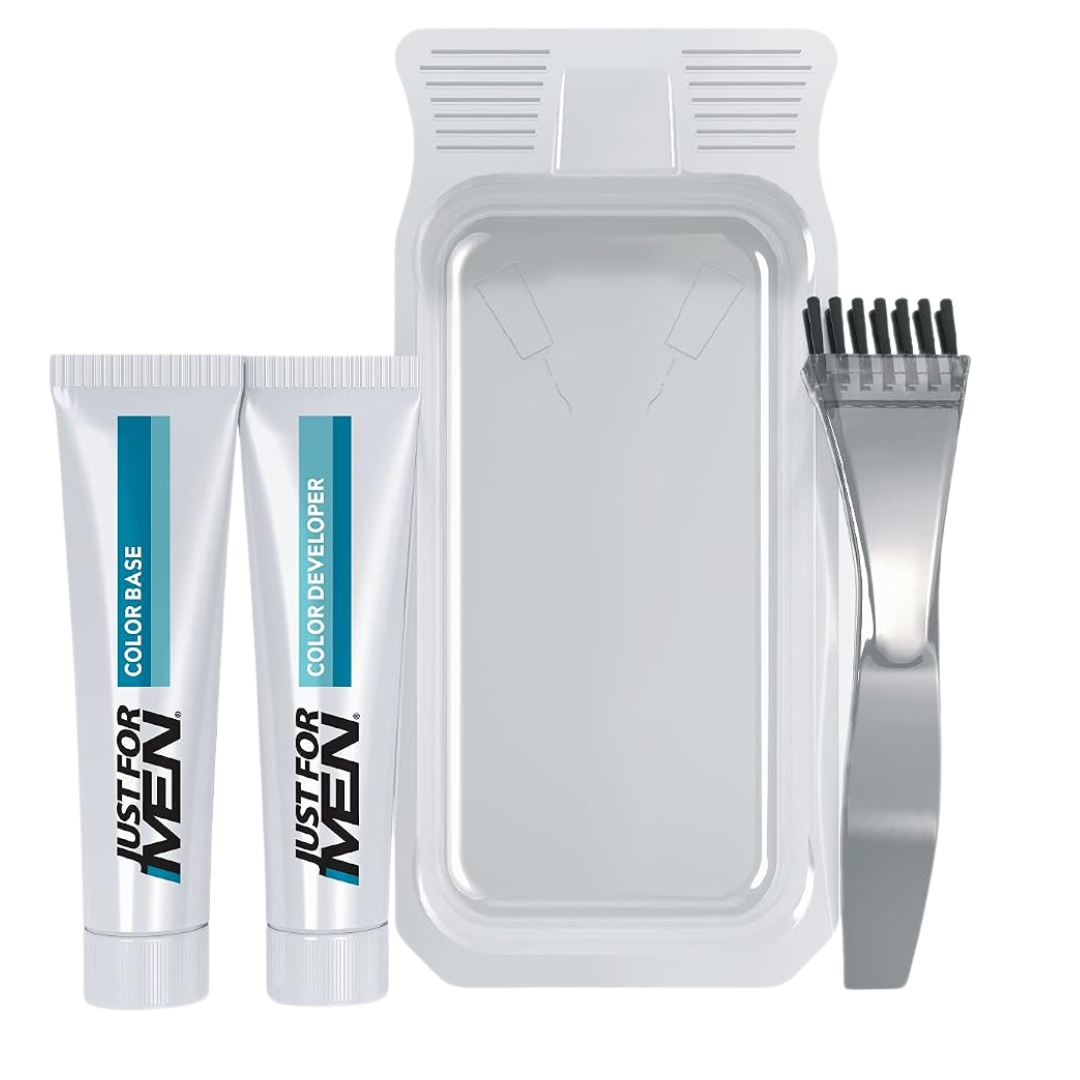 3-Pack Just For Men Mustache & Beard, Beard Dye For Men With Brush