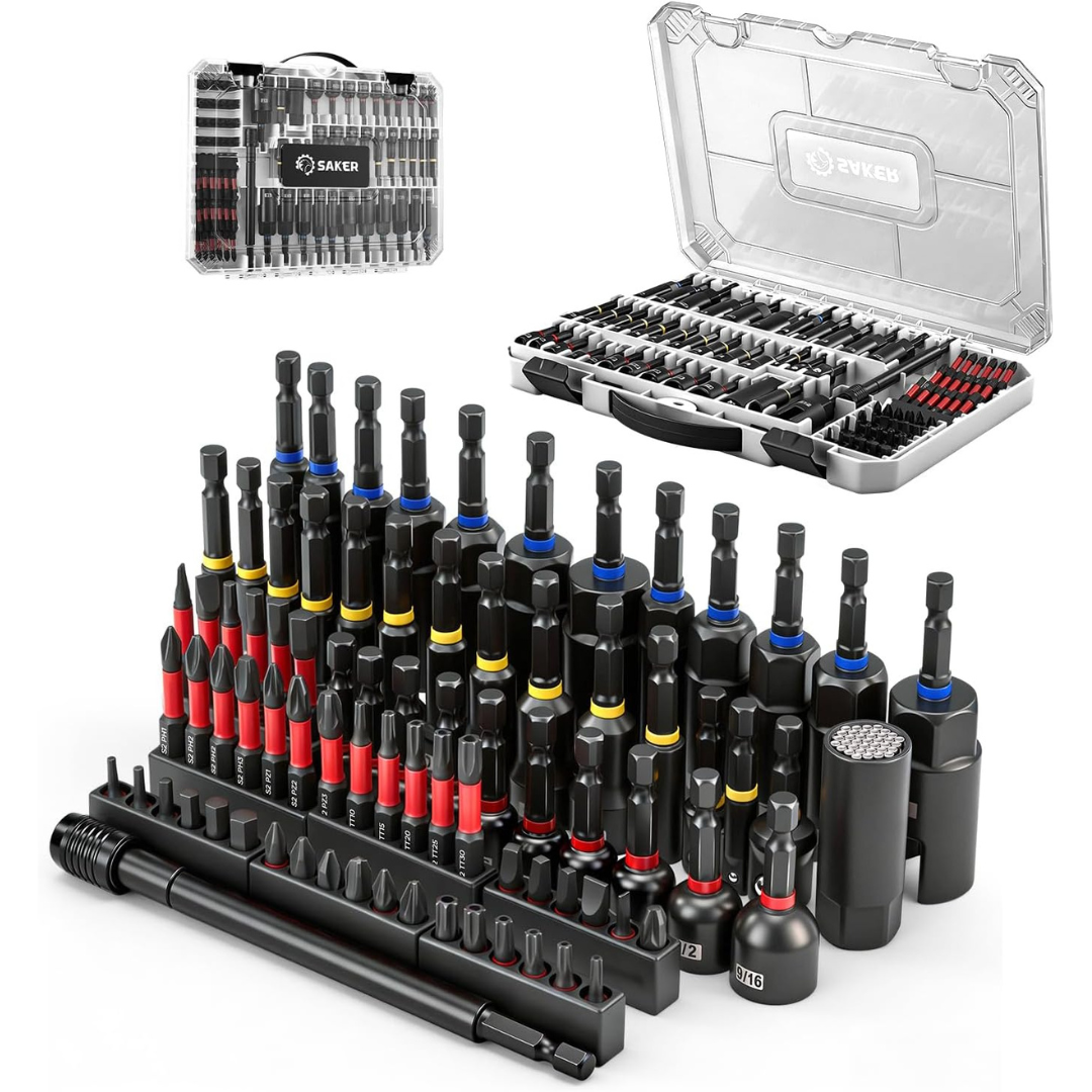 80-Piece Saker Magnetic Impact Nut Driver Set w/ SAE & Metric Bits