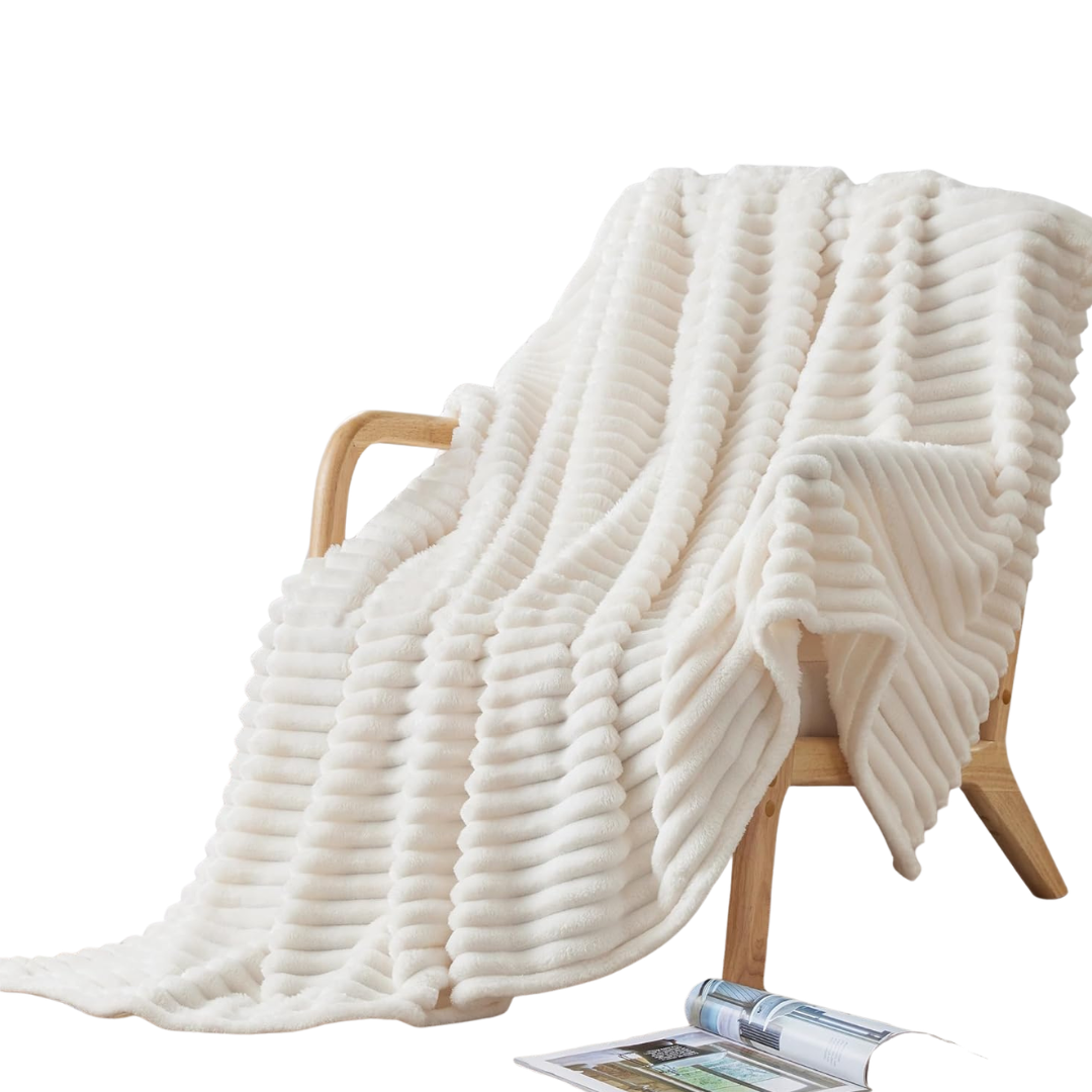 50" x 60" 300GSM Soft & Warm Fluffy Fleece Throw Blanket