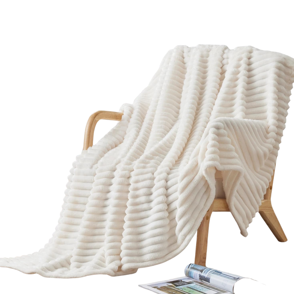 50" x 60" 300GSM Soft & Warm Fluffy Fleece Throw Blanket