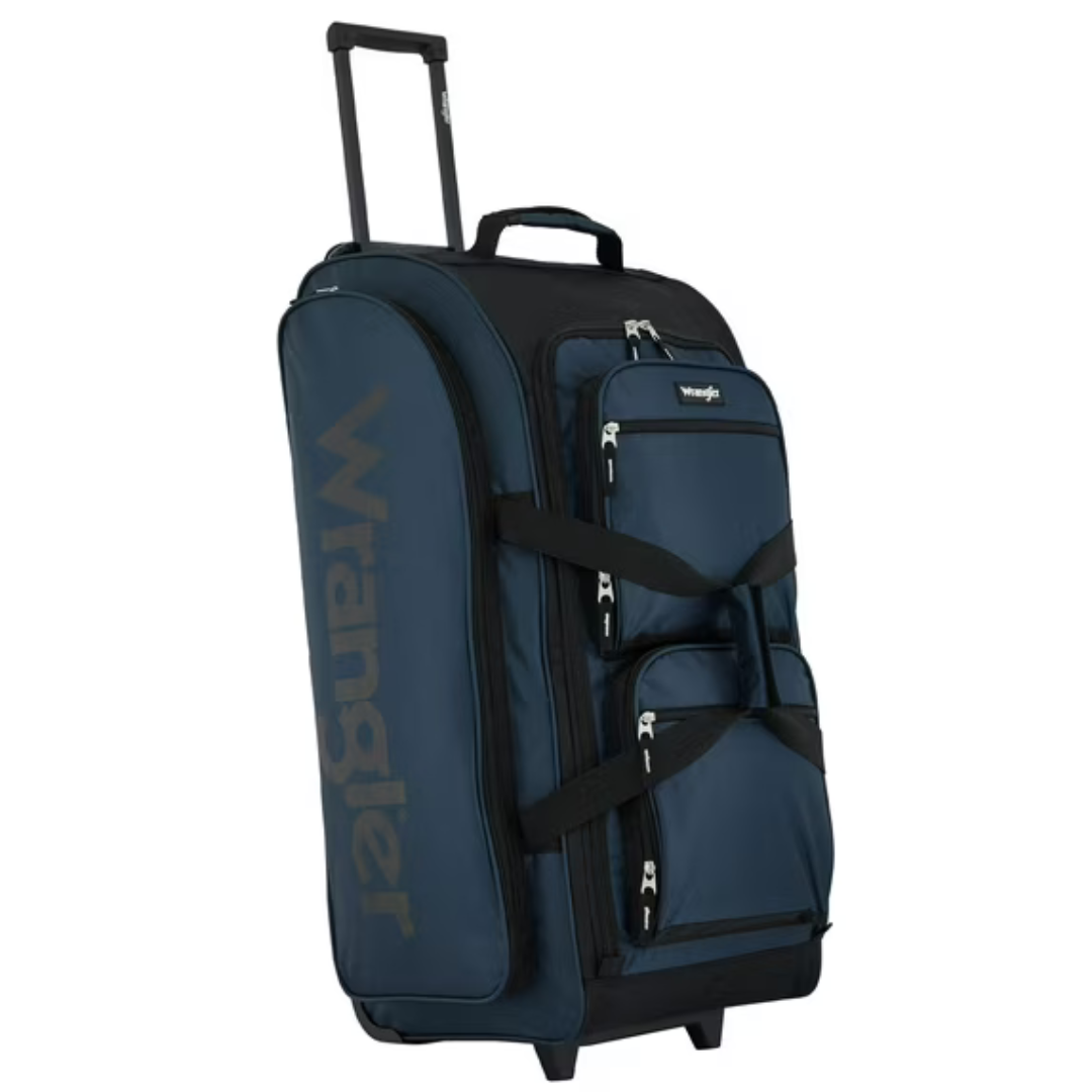 Wrangler 30" Large Checked Multi-Pocket Upright Rolling Duffel Bag (2 Colors)