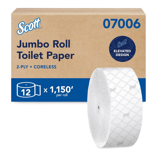 12-Count Scott Professional Coreless High-Capacity Jumbo Roll Toilet Paper