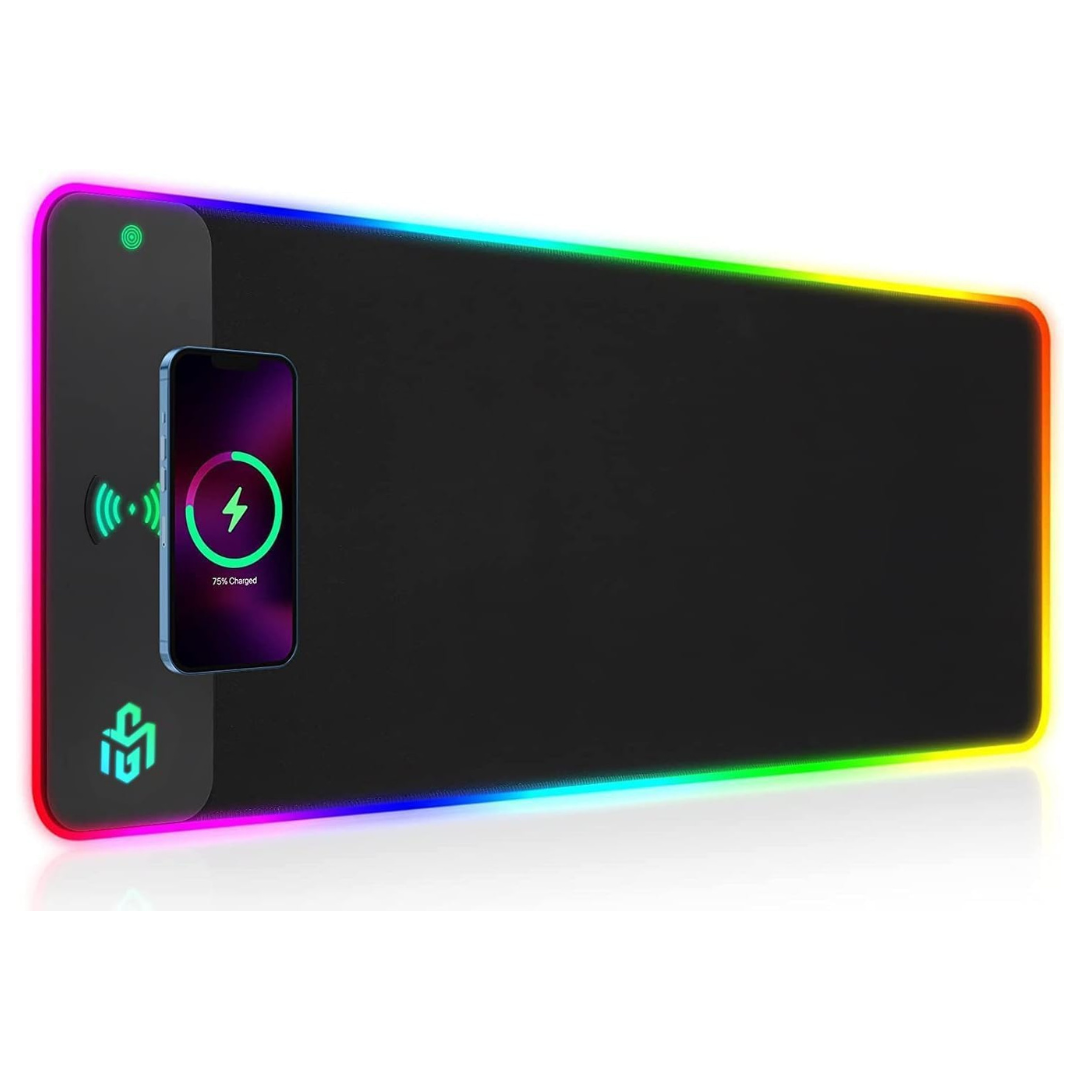 11.81" X 31.5" 15W Wireless Charging RGB Gaming Mouse Pad