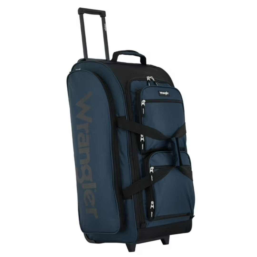 Wrangler 30" Large Checked Multi-Pocket Upright Rolling Duffel Bag (2 Colors)