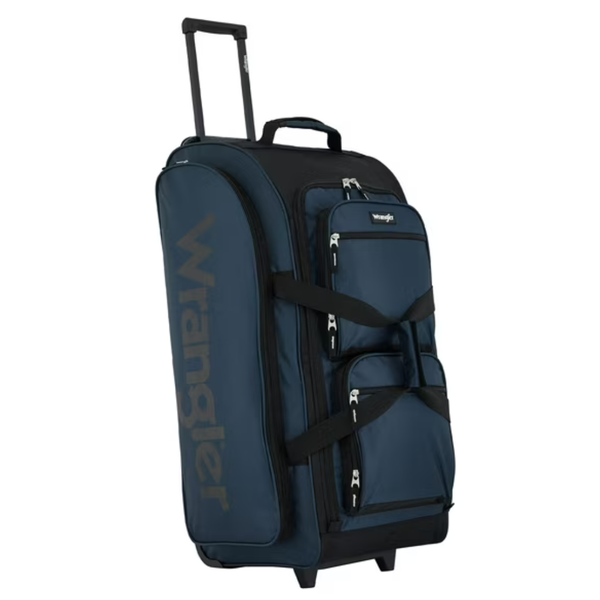 Wrangler 30" Large Checked Multi-Pocket Upright Rolling Duffel Bag (2 Colors)