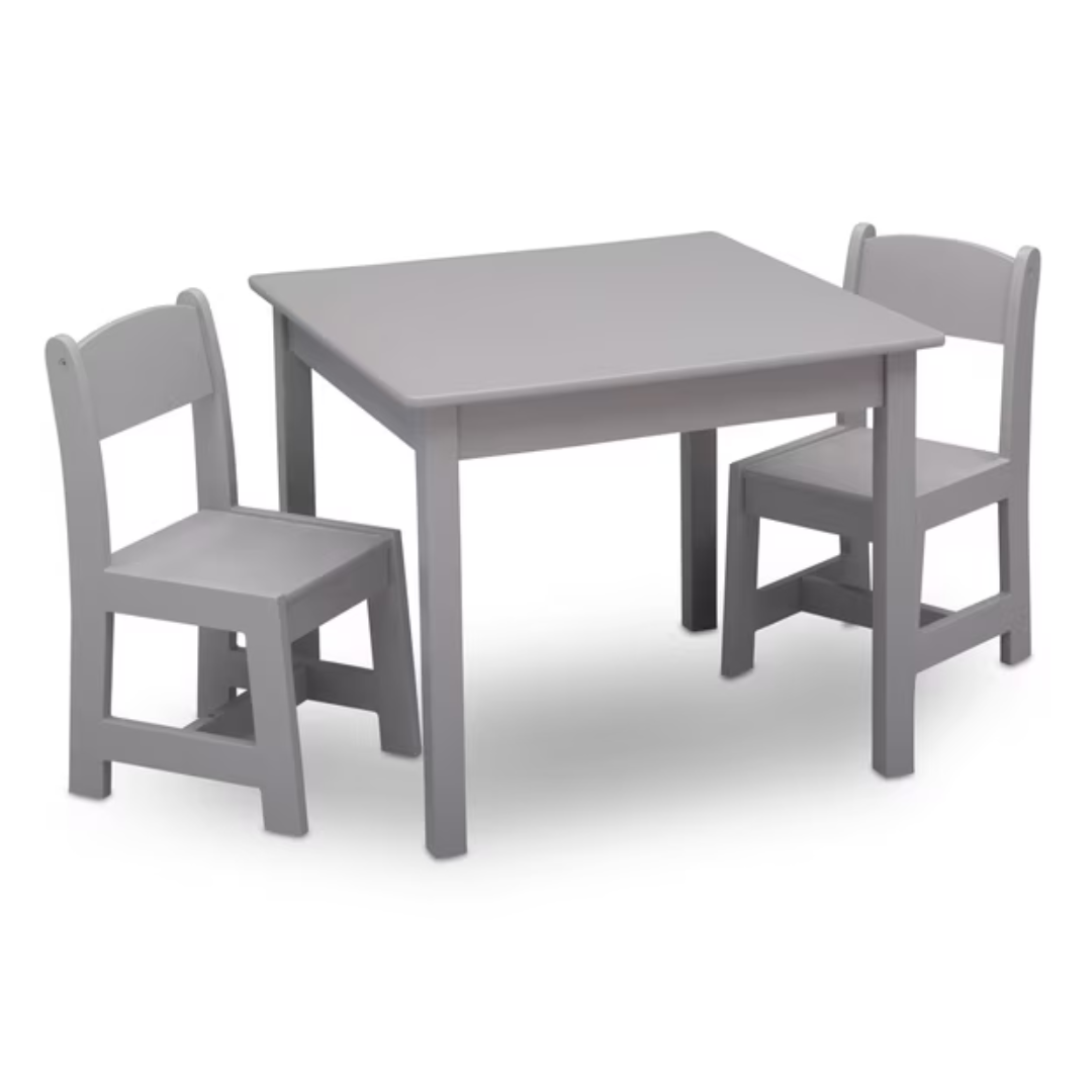 3-Piece Delta Children MySize Kids Wood Table And Chair Set (2 Colors)