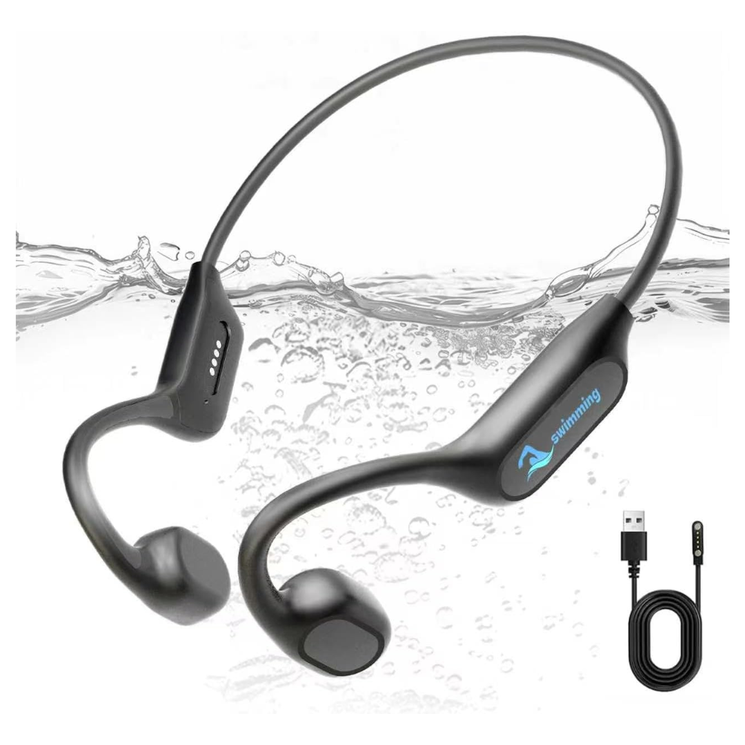 Tevese Bone Conduction Bluetooth 6.0 IPX8 32G MP3 Swimming Headphones