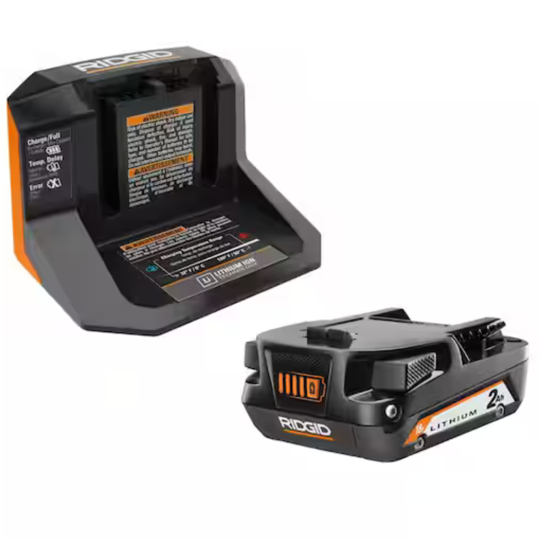 RIDGID 18V 2.0Ah Lithium-Ion Battery Starter Kit