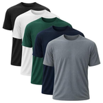 5-Pack OKP Men's Lightweight Athletic Dry Fit Shirts (Assorted Colors)