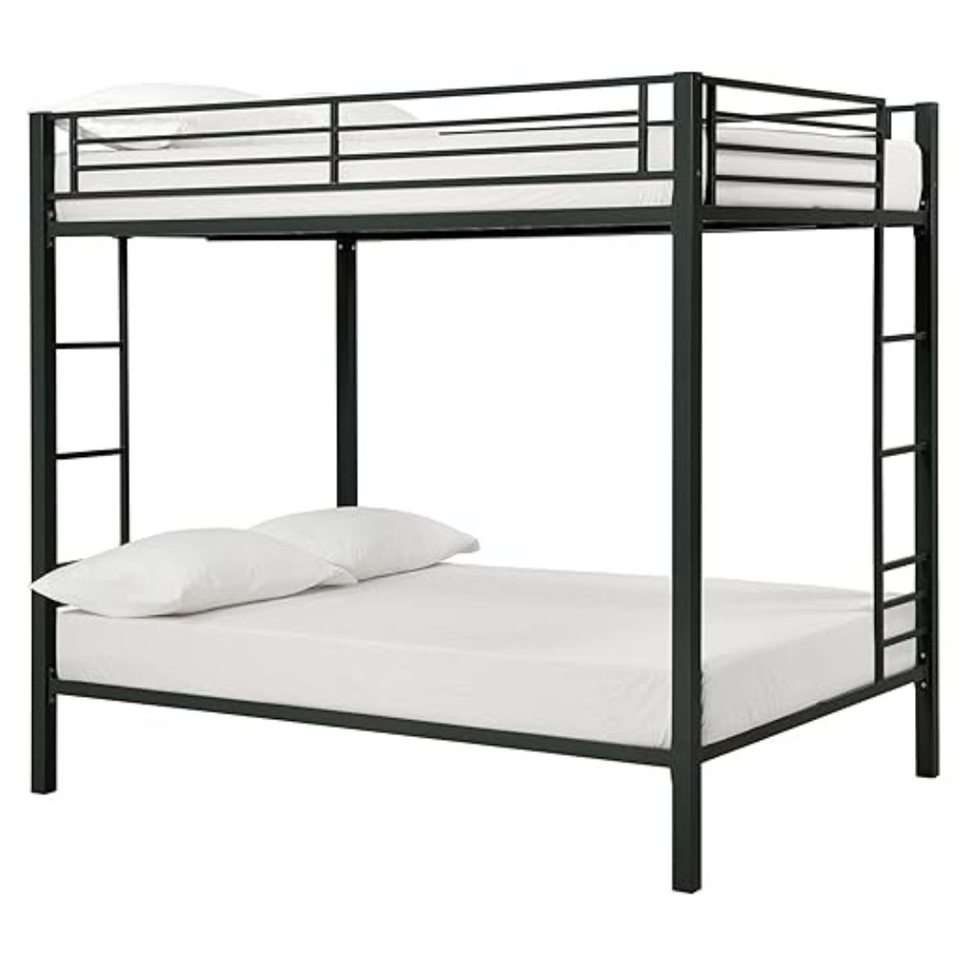 Dorel Full Over Full Metal Frame Bunk Bed With Ladder