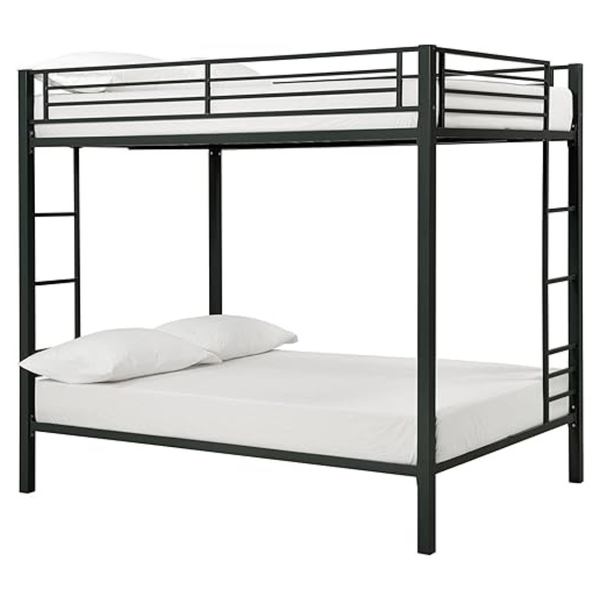 Dorel Full Over Full Metal Frame Bunk Bed With Ladder
