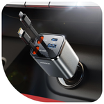 84W 4-In-1 USB-C & Lightning Car Charger (2 Colors)