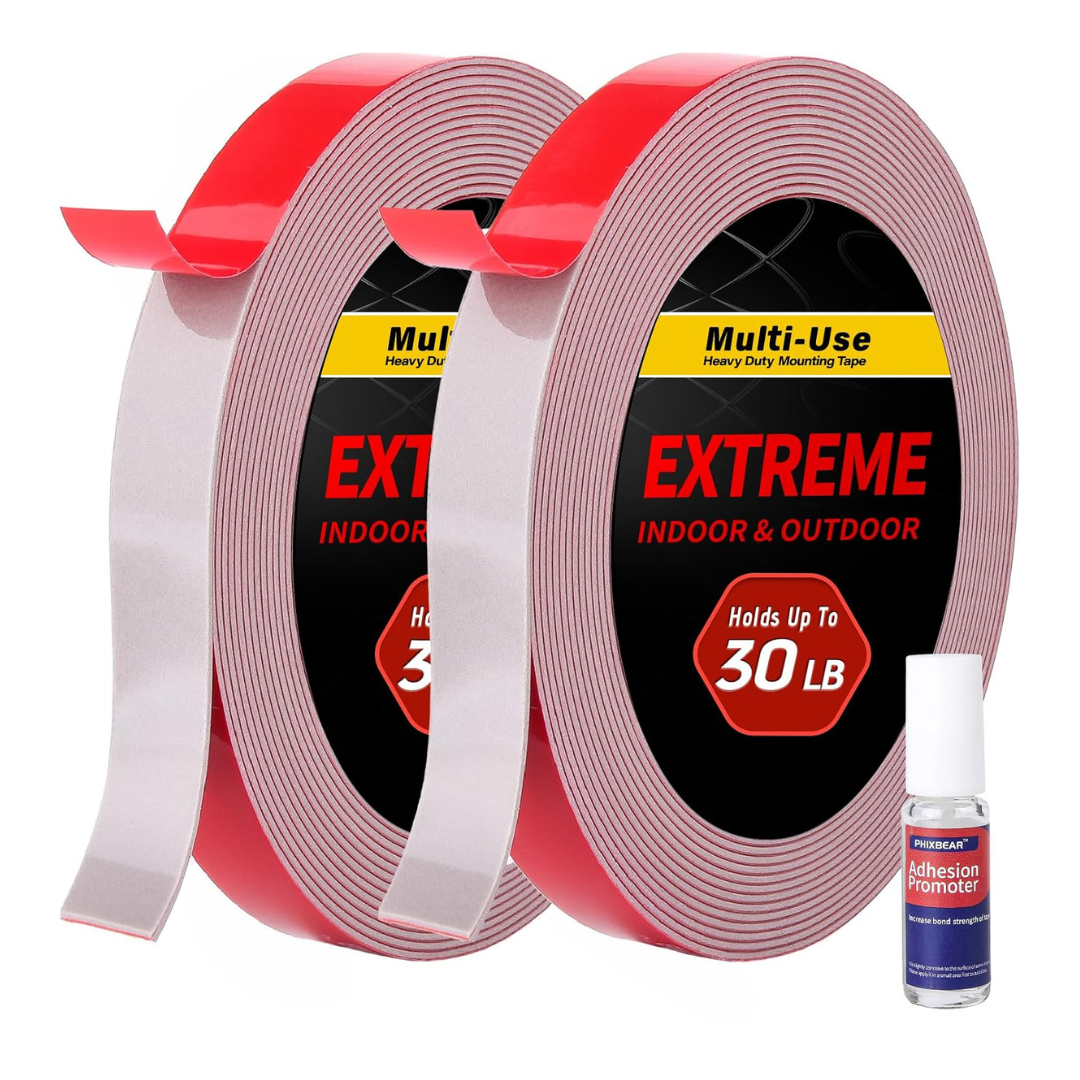 2-Rolls Heavy Duty Double Sided Tape