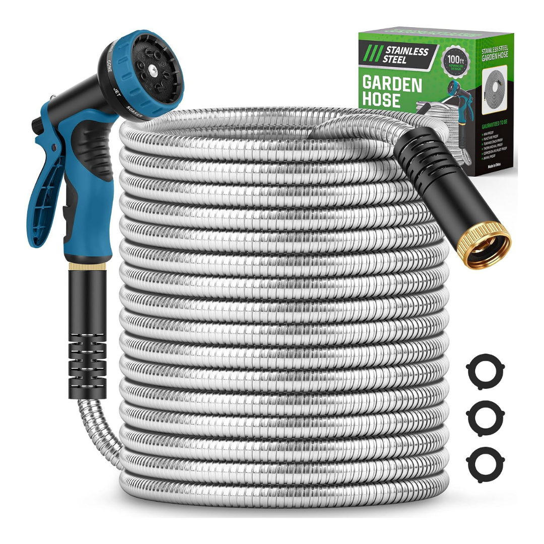 100ft Advinski Lightweight Water Hose With 10 Function Nozzle