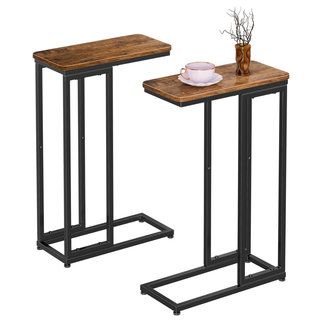 Set Of 2 Simple Trending C Shaped Side Table