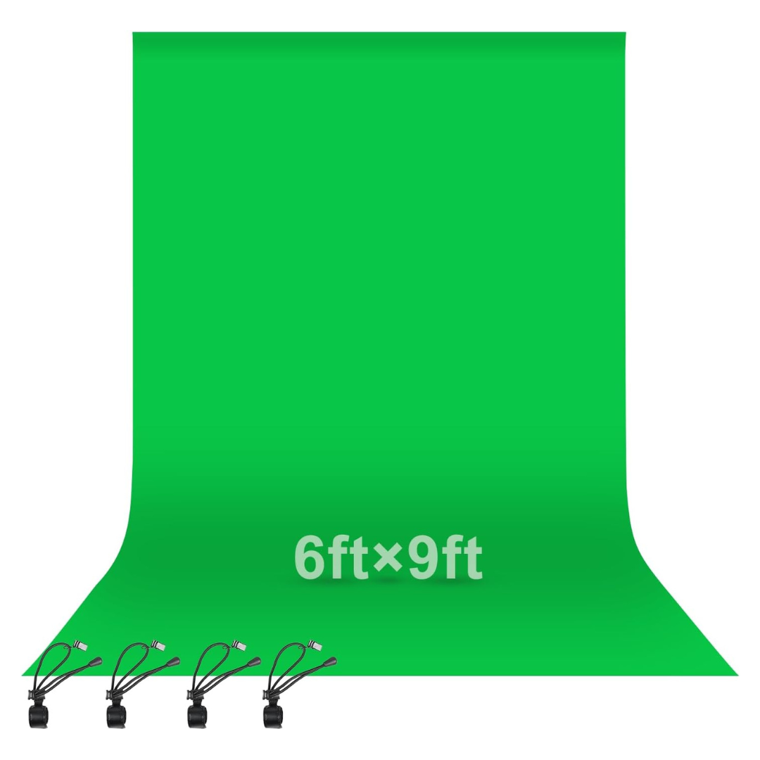Emart 6ft X 9ft Green Screen Backdrop Kit With 4 Clips