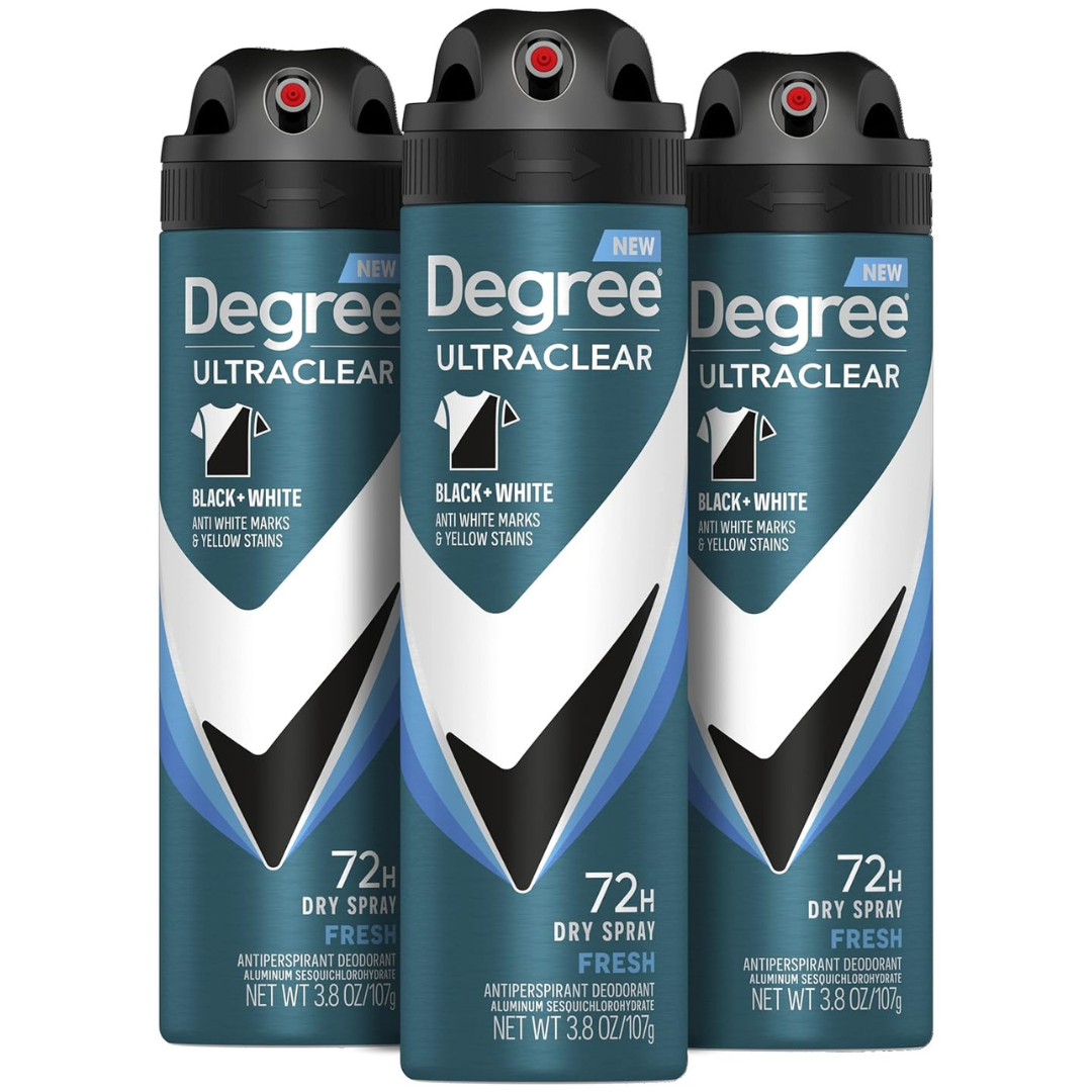 3-Count 3.8-Oz Degree Men's UltraClear Antiperspirant Deodorant Dry Spray