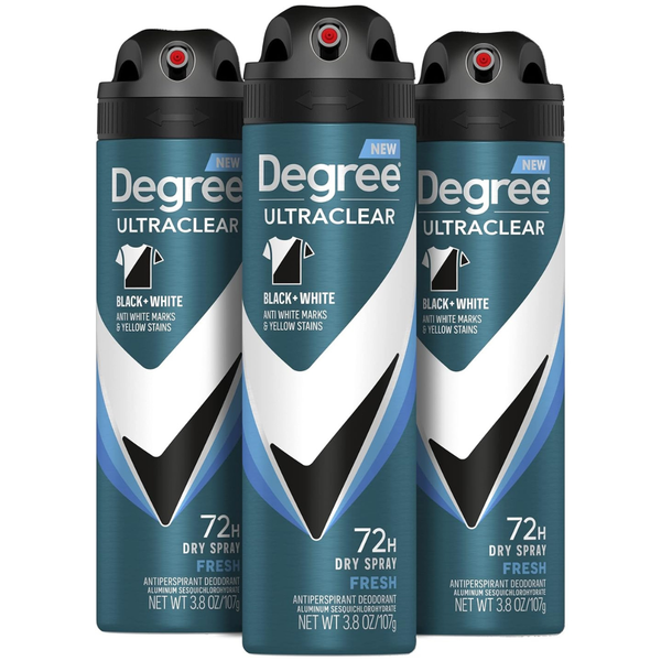 3-Count 3.8-Oz Degree Men's UltraClear Antiperspirant Deodorant Dry Spray