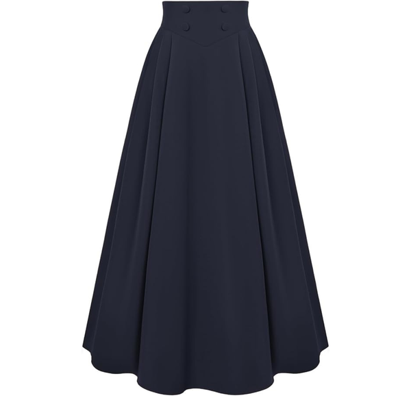 Scarlet Darkness Women's High-Waisted A-Line Maxi Skirt (Various)