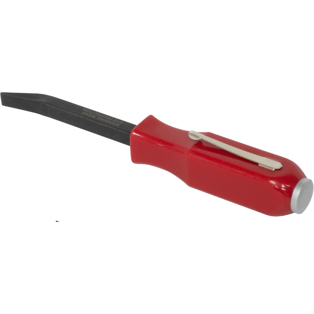 Lisle 35100 1/4" Pry Bar With Pocket Clip And Strike Cap