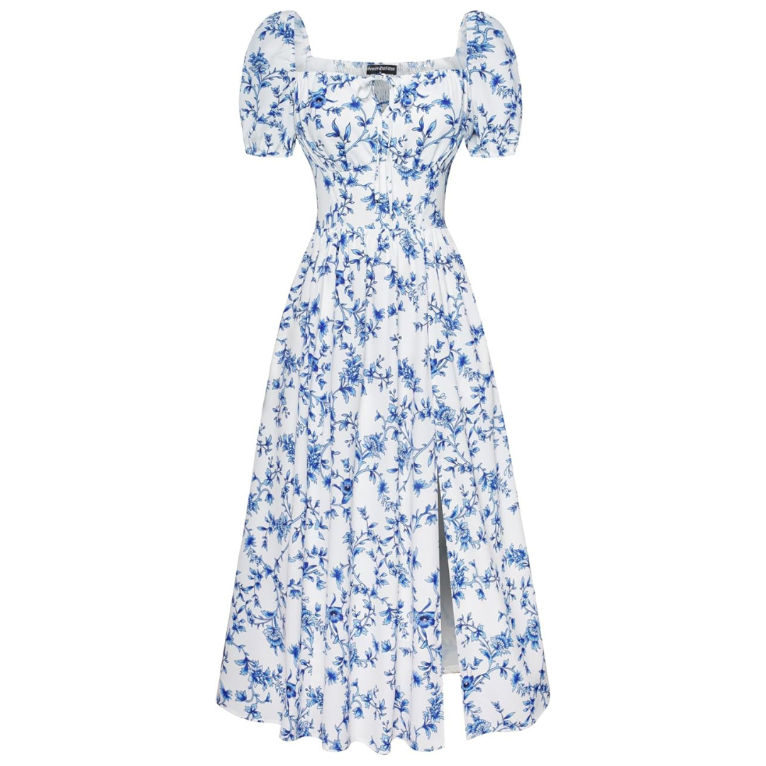 Scarlet Darkness Women's Floral Corset Midi Dress (Various)
