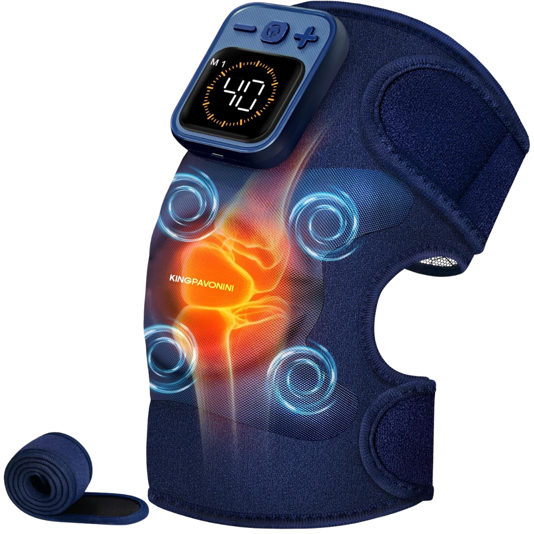Rechargeable Cordless Heated Knee Massager With Vibration