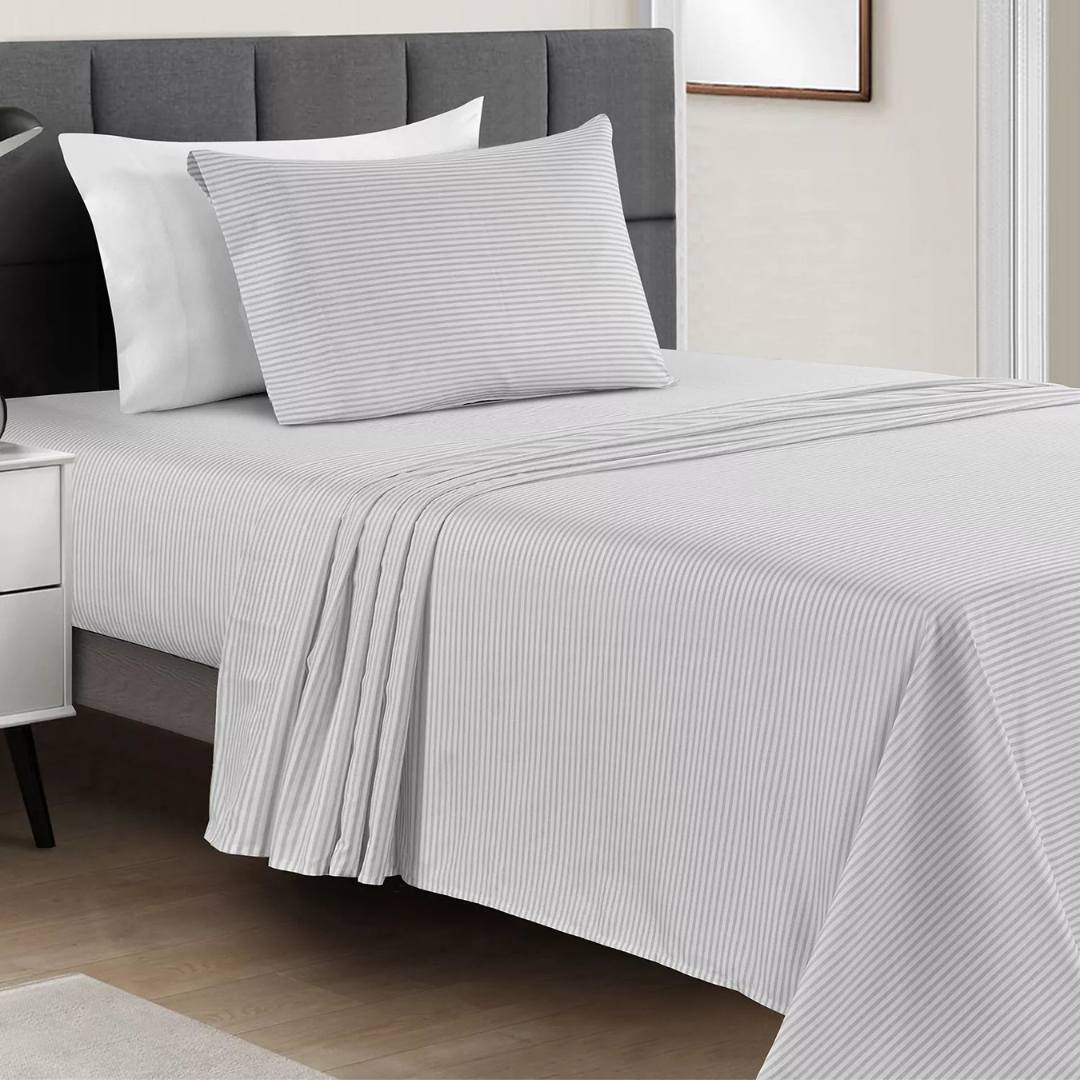 3-Piece Fairfield Square Collection Microfiber Solid Or Printed Twin Sheet Set (Various)