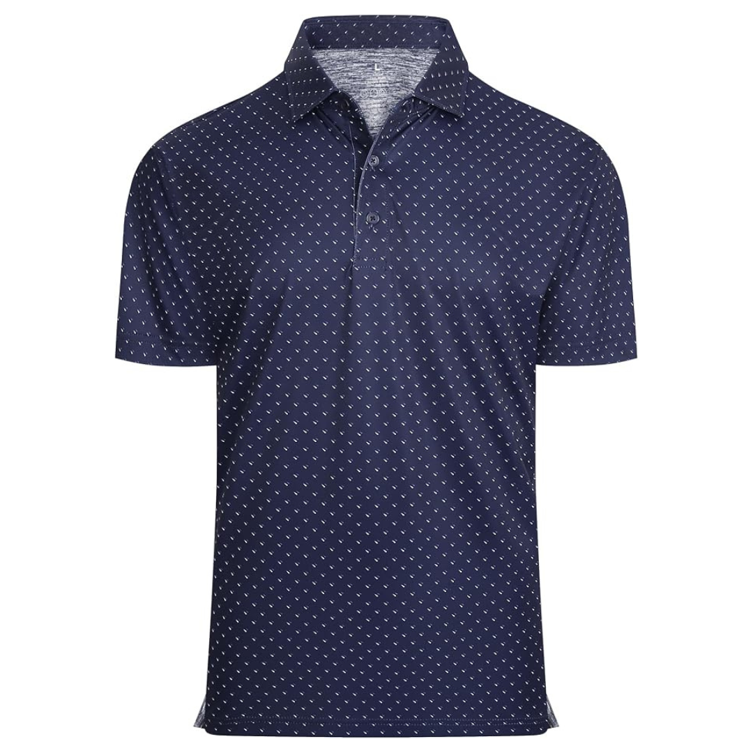 Alex Vando Men's Moisture Wicking Classic Print Golf Shirts