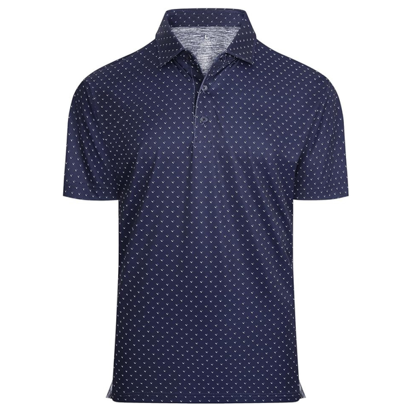 Alex Vando Men's Moisture Wicking Classic Print Golf Shirts