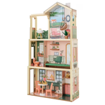 50-Piece KidKraft Click & Play Fully Assembled Pop-Up Wooden Dollhouse