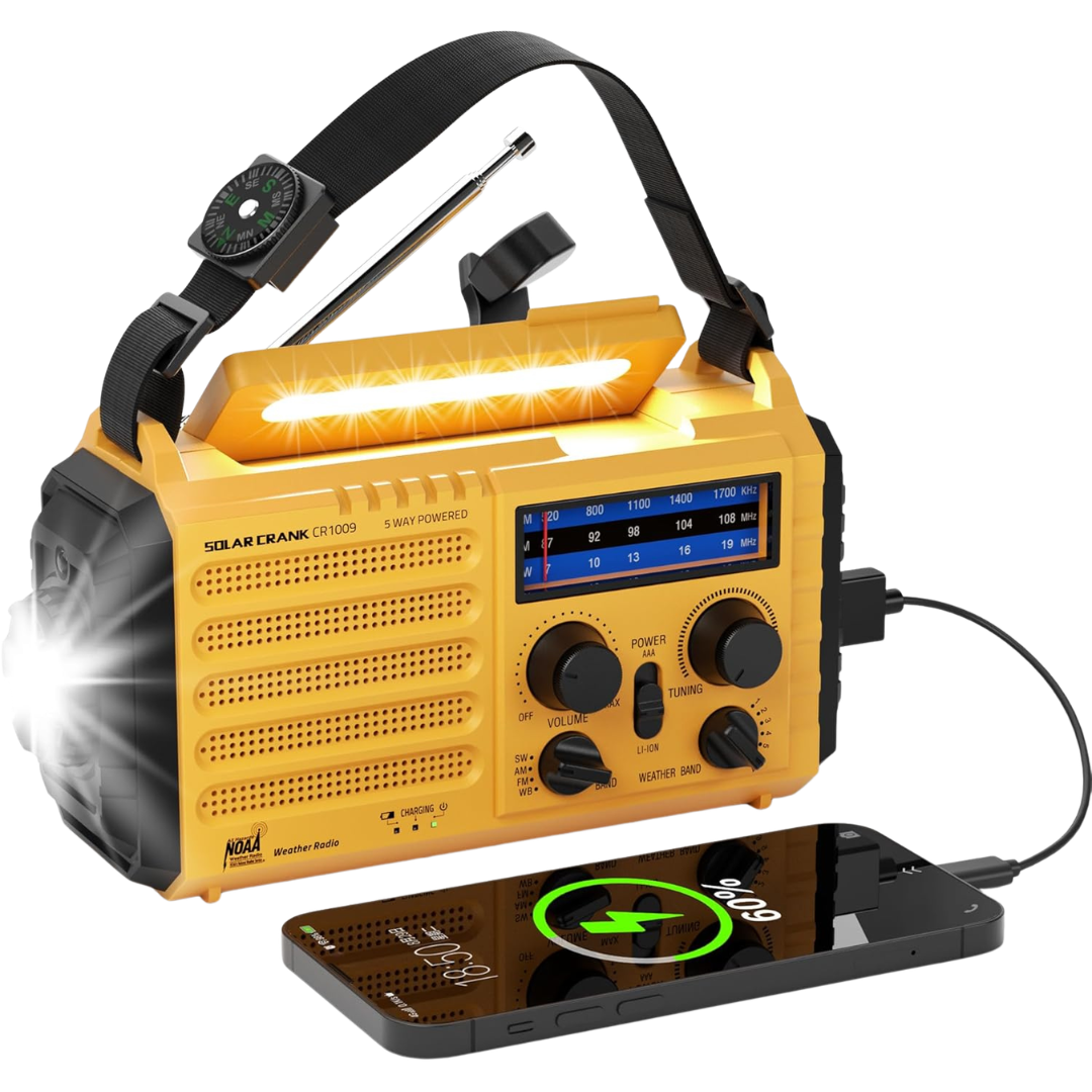 5-Ways Powered Crank Solar Emergency Weather Radio