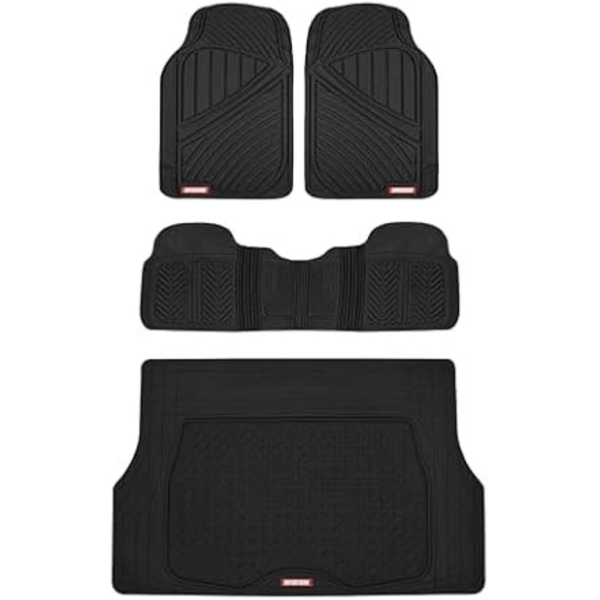 Motor Trend FlexTough Performance All Weather Rubber Car Mats