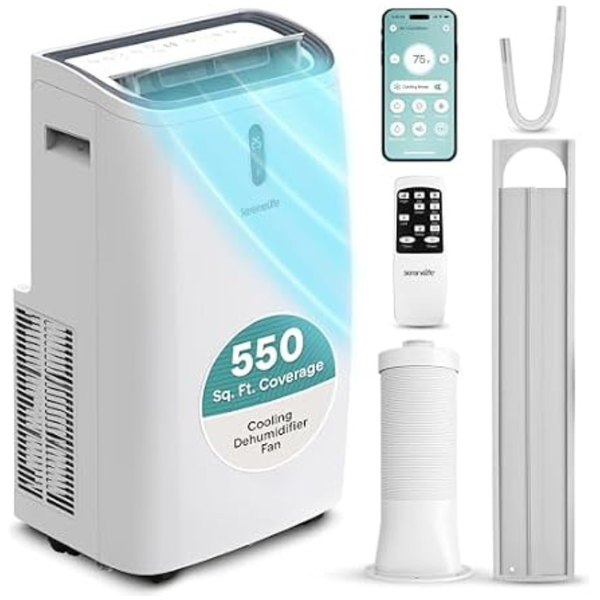 SereneLife 14000 BTU 3-in-1 Portable Air Conditioner W/ Fan & Dehumidifier