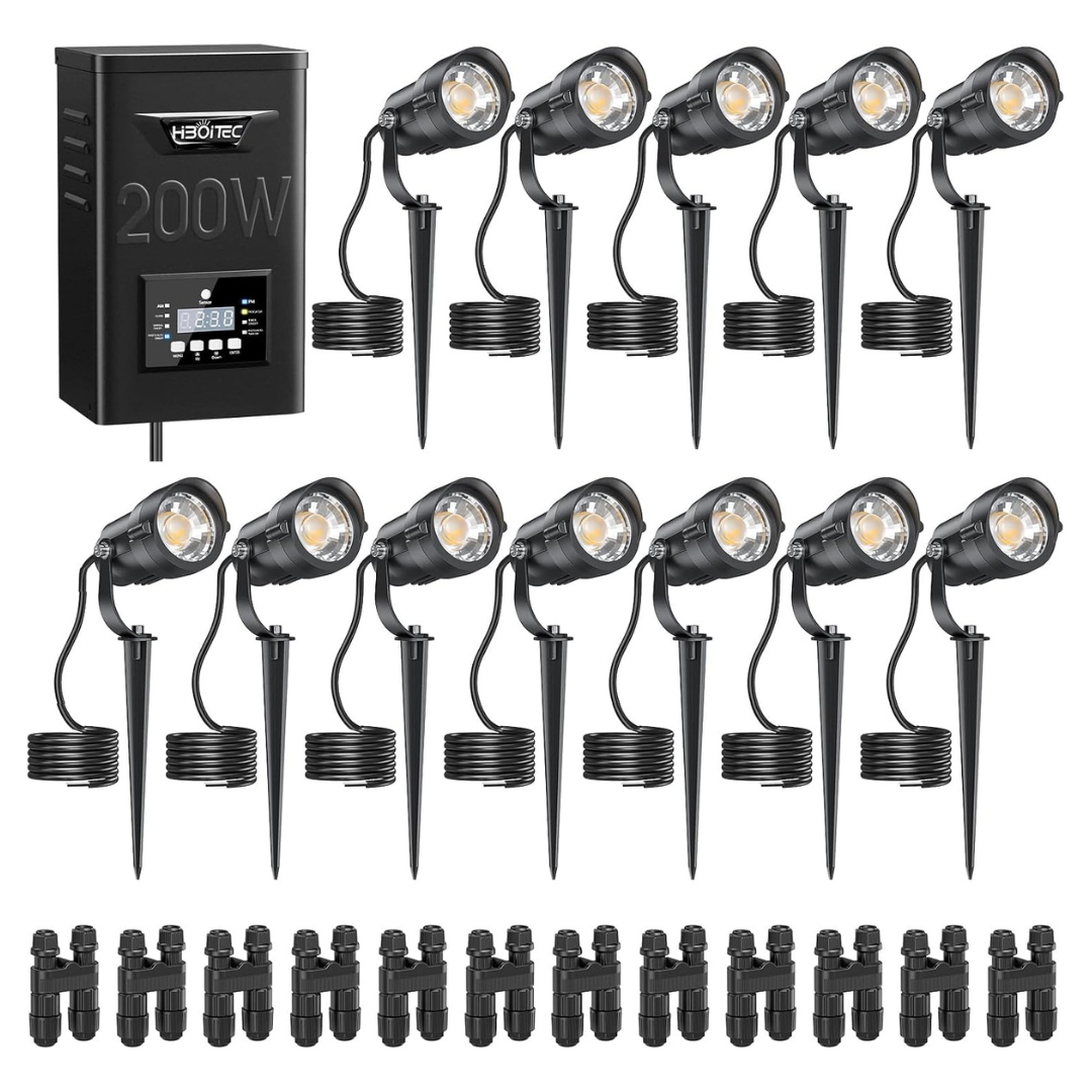 HIBOITEC 12W Landscape Outdoor Spotlights