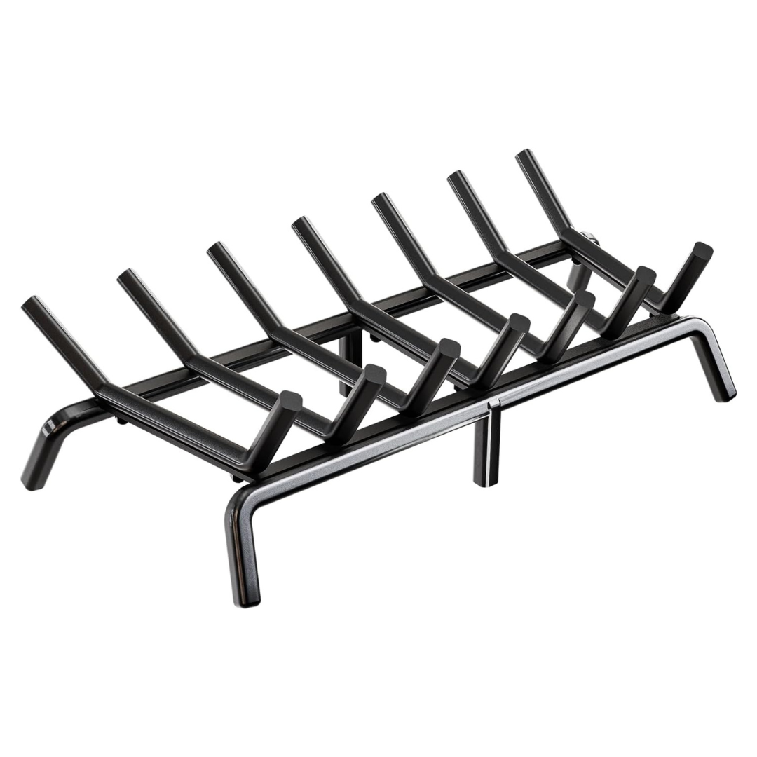 IDZO 30" Solid Steel Fireplace Grate With Extra Leg