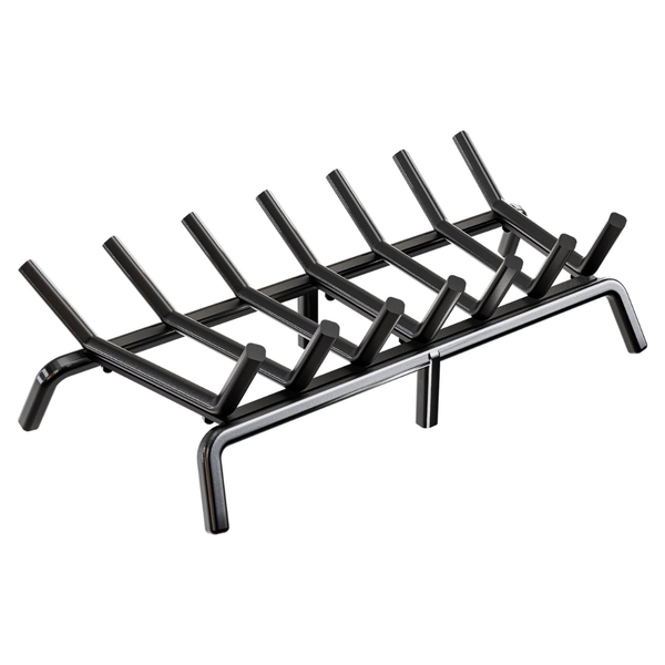 IDZO 30" Solid Steel Fireplace Grate With Extra Leg
