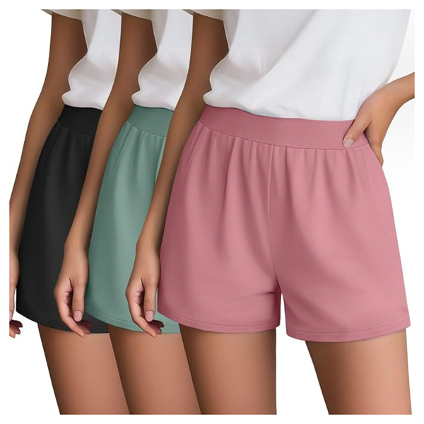 3-Pack Soft Casual Shorts For Women