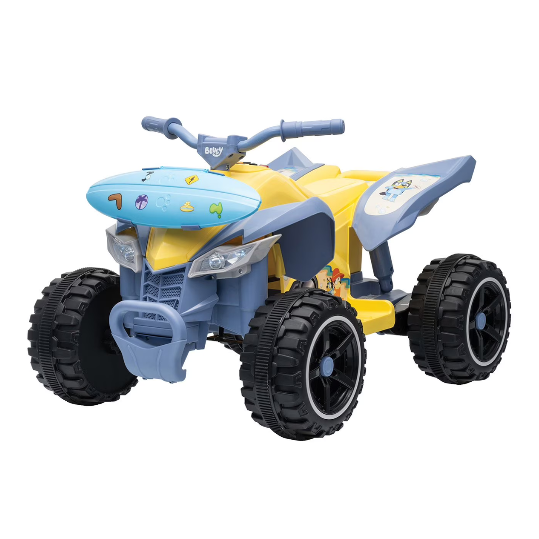 Bluey 12V ATV Ride-On With Surfboard Storage Compartment