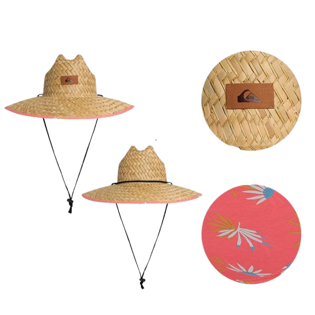 Quiksilver Men's Wide Brim Outdoor Lifeguard Straw Sun Hat