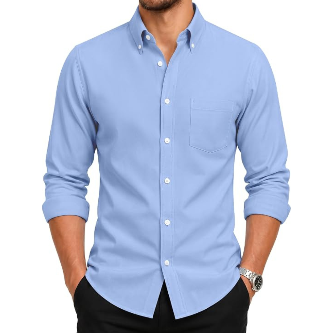 GIANZEN Men's Oxford Wrinkle-Resistant Dress Shirts (7 Colors)