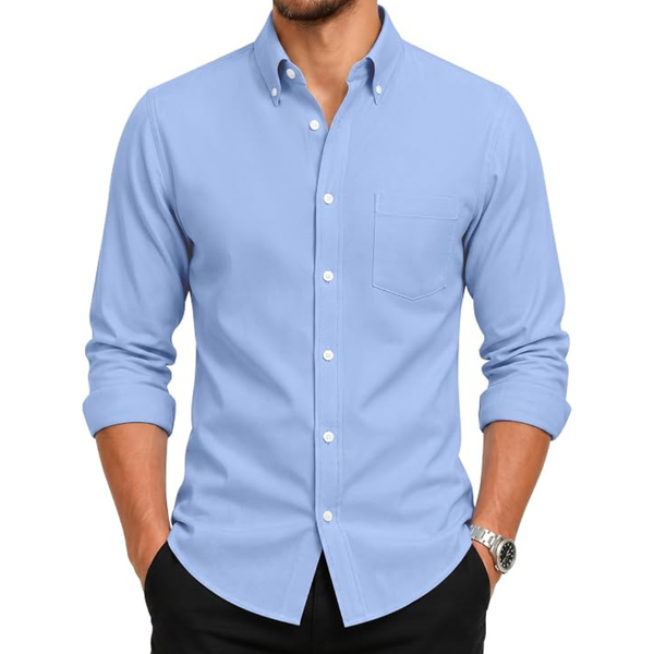 GIANZEN Men's Oxford Wrinkle-Resistant Dress Shirts (7 Colors)