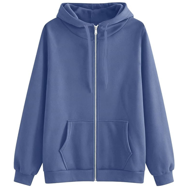 Women's Zipper Hoodie Oversized Lightweight Sweatshirt