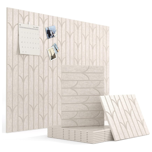 9-Pack Large Wall Pin Board Panels With 45 Removable Adhesive Tabs