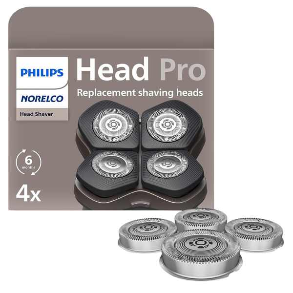 4-Piece Philips Norelco Genuine Head Shaver Replacement Heads