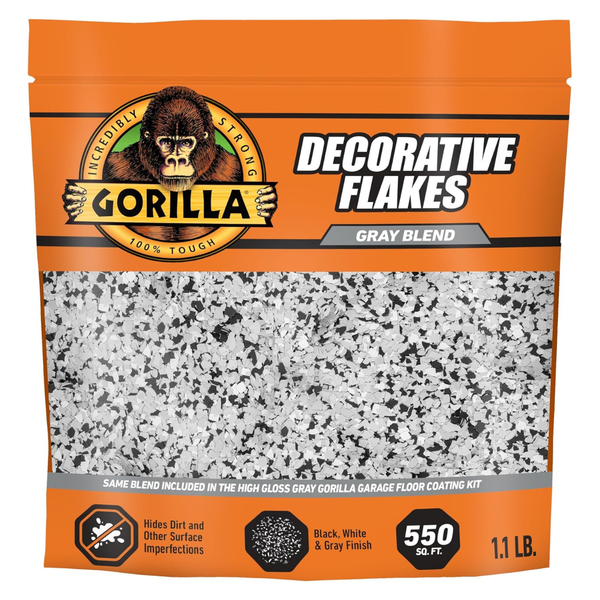 Gorilla Garage Floor Coating Decorative Flakes W/ Epoxy Or Concrete Coatings