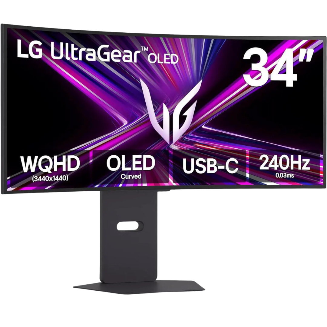 34" LG UltraGear 34GX900A-B Curved WQHD 240Hz 0.03ms HDR OLED Freesync And G-SYNC Compatible Gaming Monitor