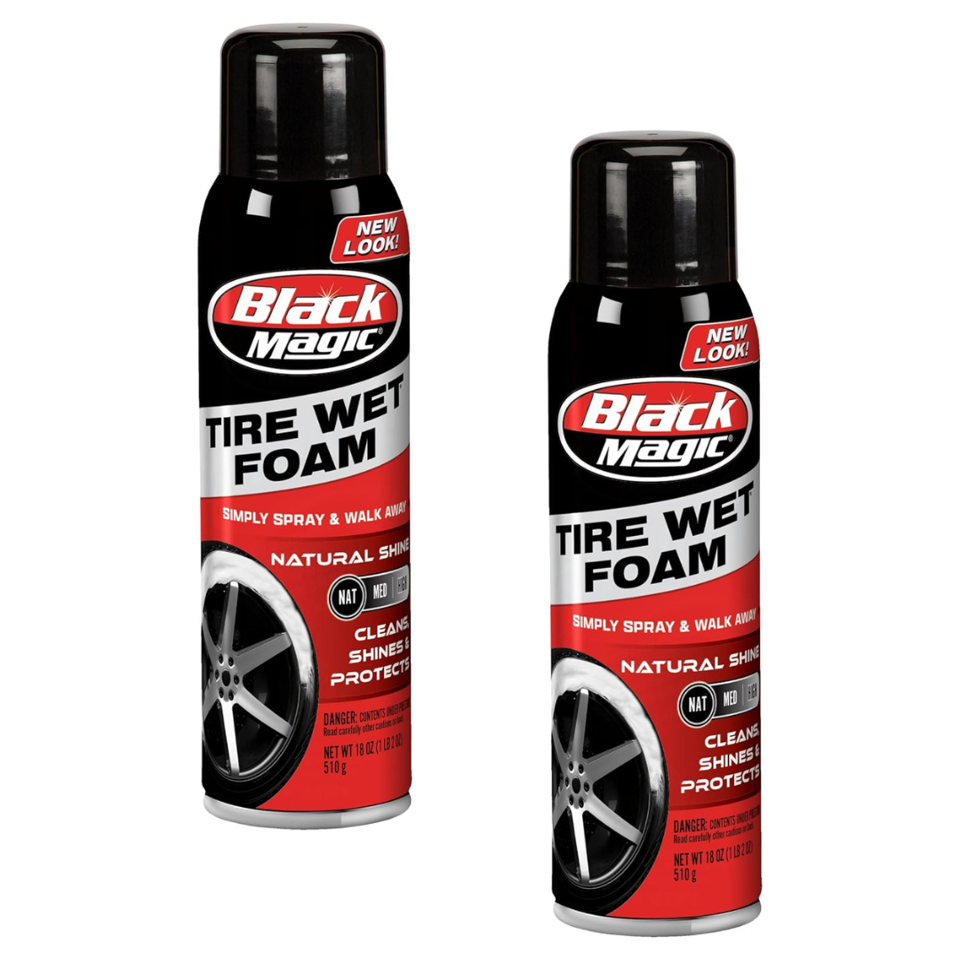 2-Pack 18-Oz Black Magic Tire Wet Foam Sprays